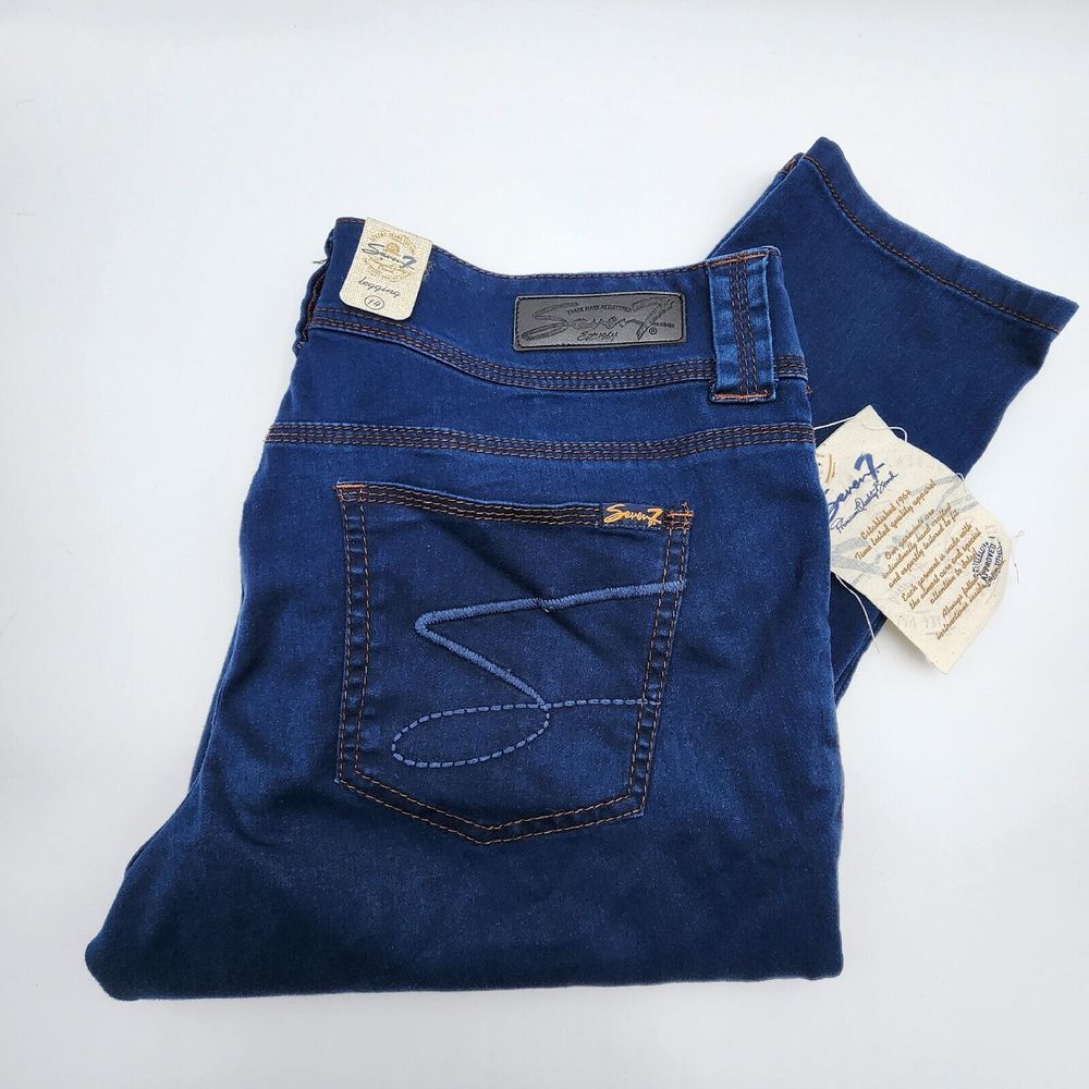 Seven7 Women's Size 14 Legging Jeans Dark Wash Pants ‎ New